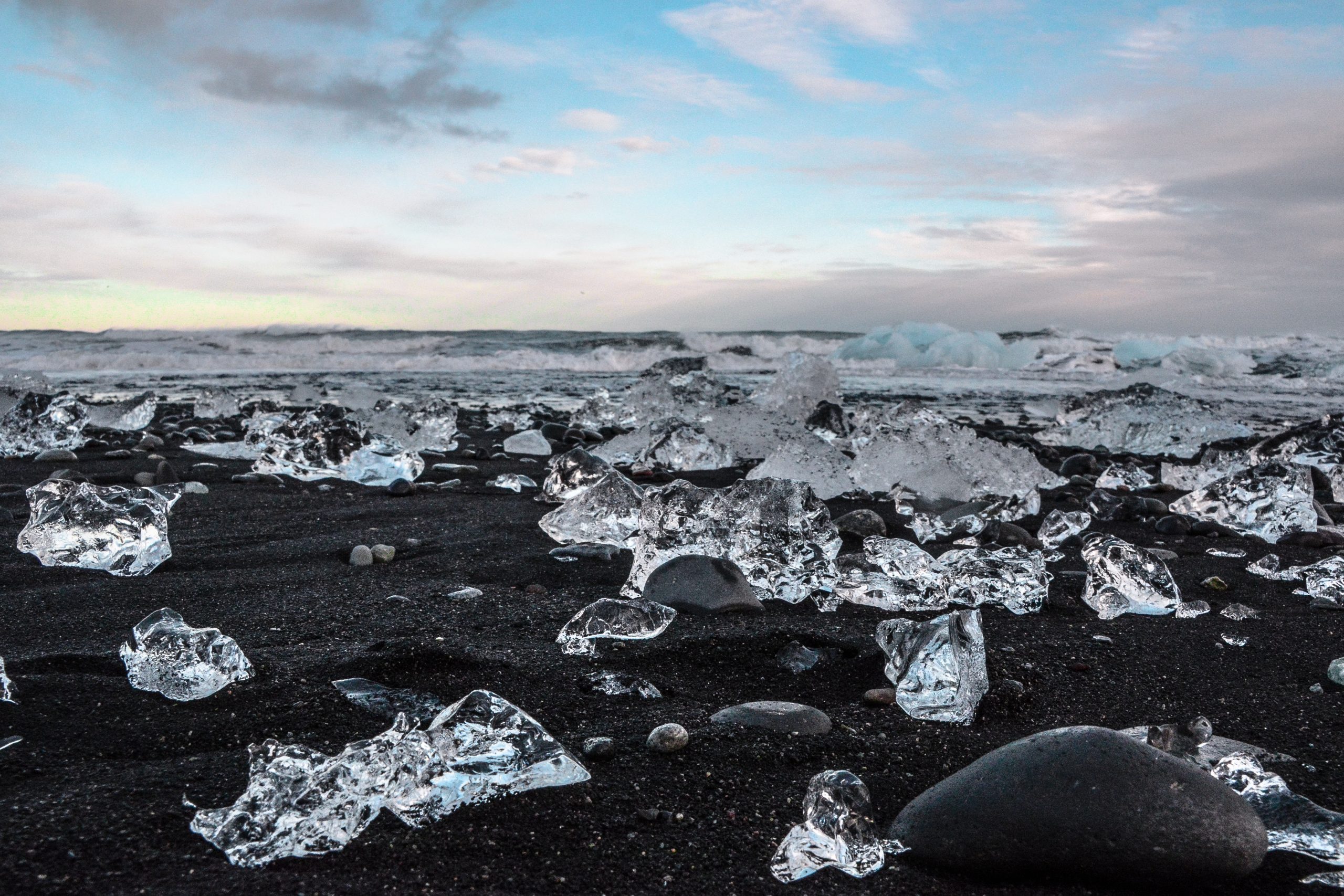 Iceland Diamond Beach in der Gletscher Eis Lagune