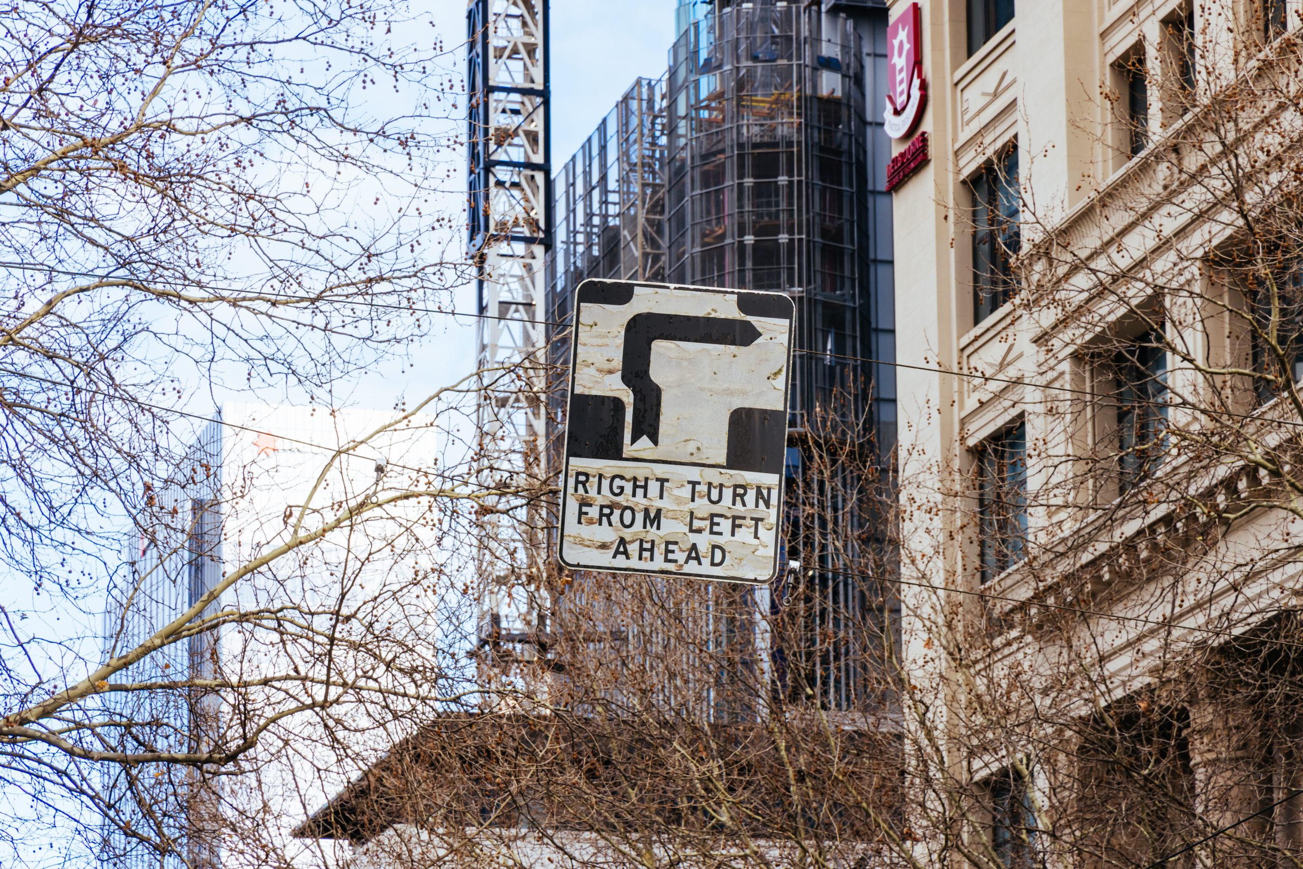 Hook Turn Sign in Melbourne Australia