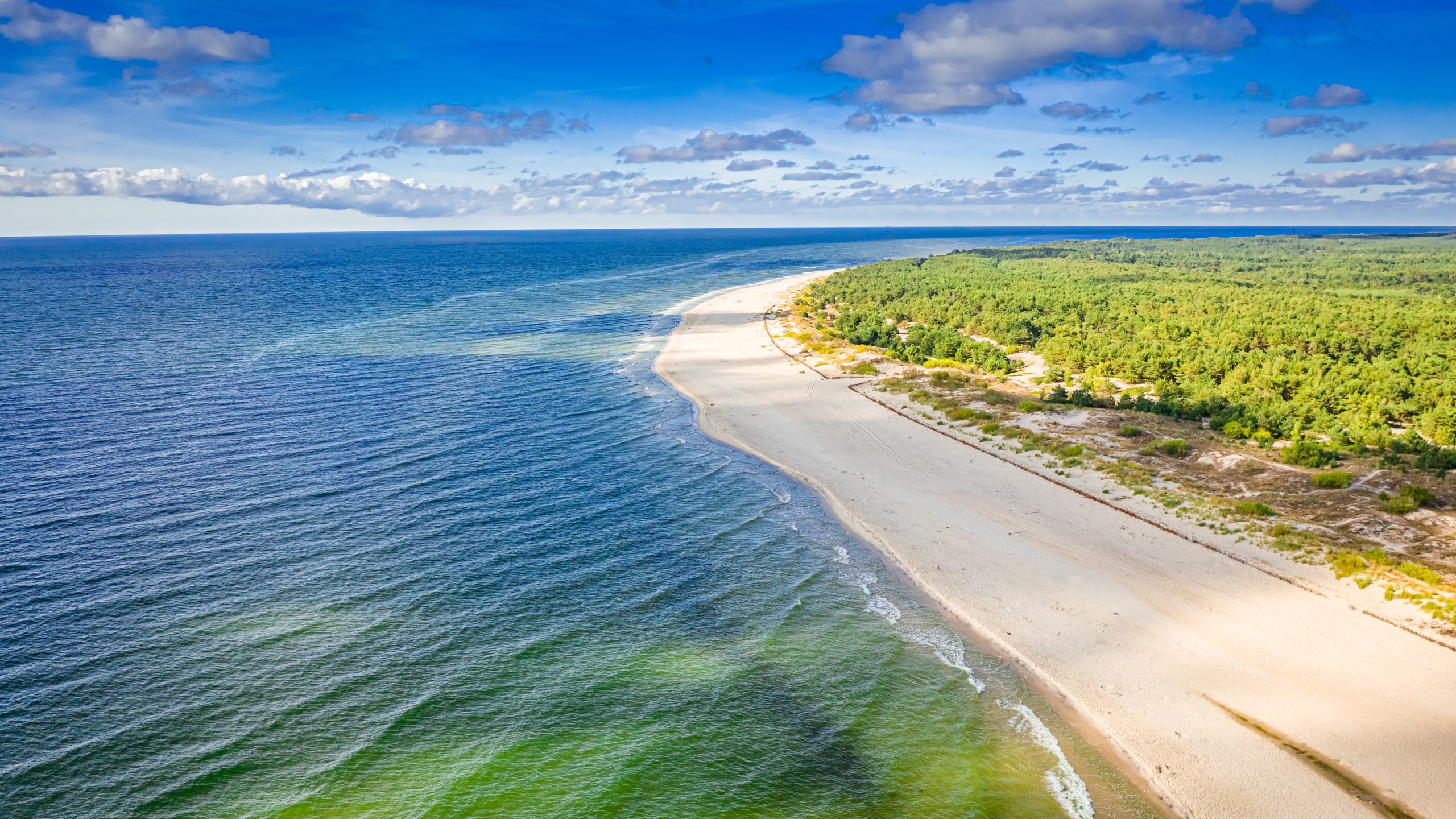 Stunning beach on peninsula Hel, Baltic Sea in Poland