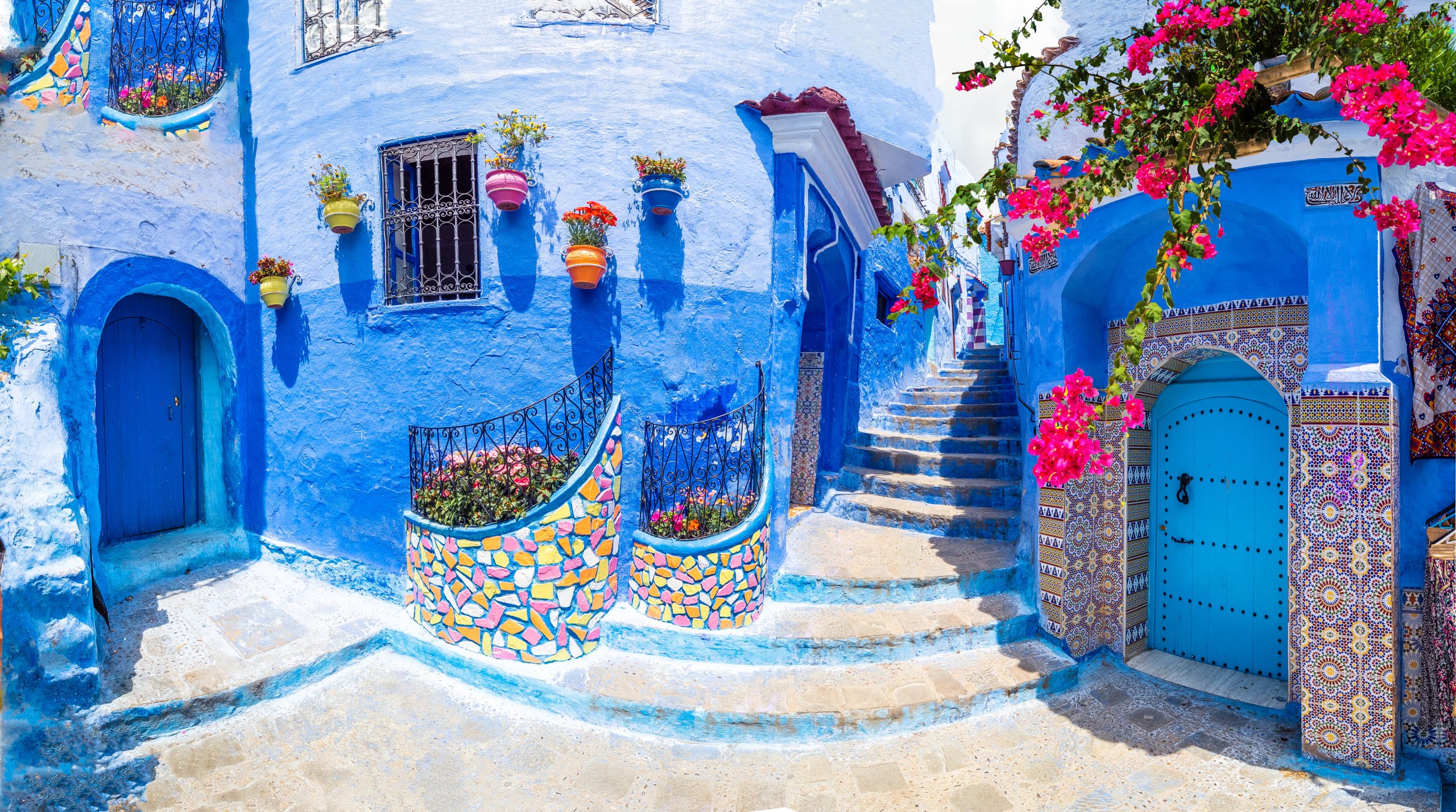 Amazing street and architecture of Chefchaouen, Morocco, North Africa